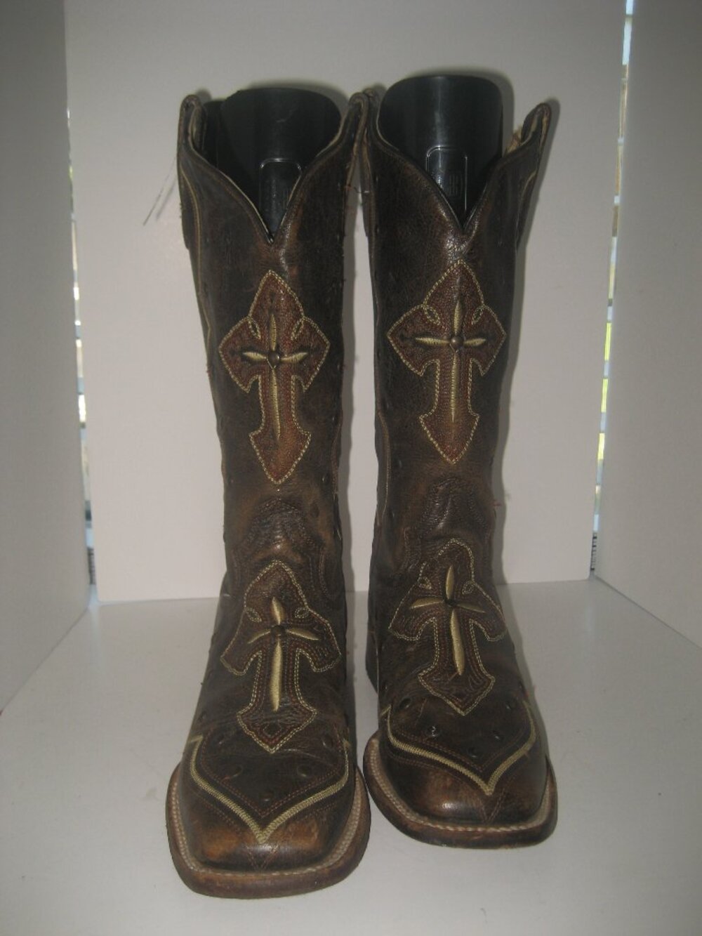 Women's Roper Pure Cross & Studs Western Square Toe Cowboy boots sz 8.5 M